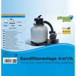 Sandfilteranlage 4 M³/h, 6-Wege-Ventil / SF 124 5 Sandfilteranlage 4 M³/h, 6-Wege-Ventil / SF 124 -Poolwelt Verkauf 2260006 Sandfilter Planet Pool SF 124 4m3 02