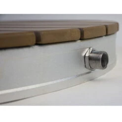 SUMMER FUN Outdoor Gartendusche "Shower UP", Runde Platte Ø 74 Cm, Mit Gartenschlauchanschluß -Poolwelt Verkauf 2400059 Gartendusche 04