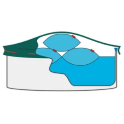 SUMMER FUN Aufblasbares Winterkissen Für Pool, Stahlwandpool, Framepool Und GFK Pool - Größe 122x122x44 Cm -Poolwelt Verkauf 2510061SF Winterkissen 8