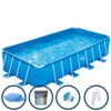 Polygroup Summer Waves Frame Pool Set - Blauer Rechteckiger Pool, 4,88 X 2,44 X 1,07m, Inklusive Zubehör Bodenschutzmatten Blau 4mm -Poolwelt Verkauf 30001571 2