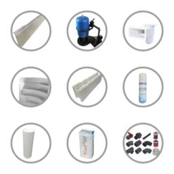 KWAD Styropor Pool De Luxe Komplettset 6,0 X 3,0 X 1,5m Mit 0,8 Mm Innenhülle Sand Inkl. Römertreppe -Poolwelt Verkauf 50122 Zubehoer