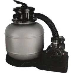 Waterman Stahlwandpool Set (8-teilig) Tief Rund Baja 350 X 120 Cm, Stahl 0,6 Mm Weiß Folie 0,6 Mm Blau -Poolwelt Verkauf 502010480 Sandfilteranlage SF 124 6