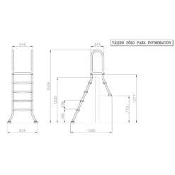 SUMMER FUN Poolleiter Edelstahl Für Halbhochbecken Mit 120 Cm Höhe -Poolwelt Verkauf 502020025 Schemazeichnung 01