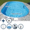 Stahlwandpool Set Oval Fidschi 600x320x150 Cm, Stahl 0,8 Mm Weiß, Folie 0,6 Mm Blau, Einhängebiese -Poolwelt Verkauf 503010310VS Stahlwandpool Set Ovalform 600x320x150cm