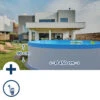 Stahlwandpool Set Rund Acapulco 450x90 Cm, Stahl 0,3 Mm Weiß, Folie 0,2 Mm Blau, Overlap -Poolwelt Verkauf 503010356S Stahlwandpool Set Rund 450x90cm n