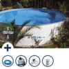 Stahlwandpool Set Rund Bermuda 600x120 Cm, Stahl 0,6 Mm Weiß, Folie 0,6 Mm Blau, Einhängebiese -Poolwelt Verkauf 503010700VS Stahlwandpool Set Rund 600x120cm