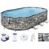 ​Bestway Power Steel Comfort Jet Series Frame Pool, Komplettset, Oval, 610 X 366 X 122 Cm (56719GS) -Poolwelt Verkauf 56719GS Bestway framepool 610x366x122 01