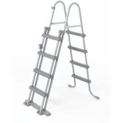 Stahlwandpool Set (6-teilig) Achtform 470x300x120cm, Stahl 0,4mm Anthrazit, Folie 0,4mm Sand, Einh. -Poolwelt Verkauf 58331 Sicherheitsleiter 13