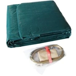 SUMMER FUN Abdeckplane Für 200cm Rund Pools Und Schwimmbecken - 94 G/m² Stark Winterschutz Und Ganzjahresabdeckung -Poolwelt Verkauf Abdeckplane Folie Spannschloss Detail 14