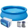 SUMMER FUN Quick Up Pool Set 244 X 66 Cm Inkl. Filter, Bodenschutz Und Thermoabdeckung 2 SUMMER FUN Quick Up Pool Set 244 X 66 Cm Inkl. Filter, Bodenschutz Und Thermoabdeckung -Poolwelt Verkauf BUD 3000100 QuickUP Pool Set
