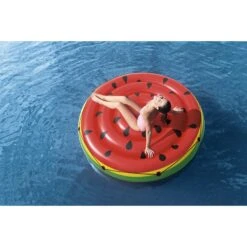 Bestway Watermelon Island Badeinsel Ø 188 Cm -Poolwelt Verkauf Bestway schwimmende Melone zum aufblasen mit frau