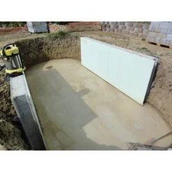 Waterman Stahlwandpool Oval Exklusiv 800x420x120 Cm, Stahl 0,6 Mm Weiß, Folie 0,6 Mm Blau, Einhängebiese -Poolwelt Verkauf Bodenplatte mit stuetzmauern verkleidet ovaler Stahlwandpool