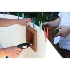 Waterman Einbauskimmer Standard Braun Inklusive Einlaufdüse -Poolwelt Verkauf Einbauskimmer braun montage 1