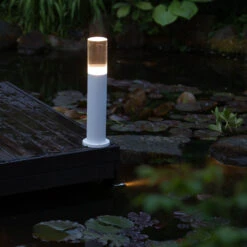 Heissner L477-00 Teichufer Und Poolrand Lampe 3 Watt Weiß -Poolwelt Verkauf L473 00 L477 00 Gartenlampe 04