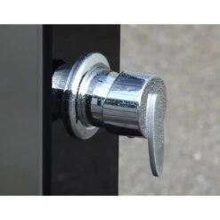 Solardusche Exquisit Aus Edelstahl Mit Glasfront 18l -Poolwelt Verkauf Mischhebel Solardusche Exquisit