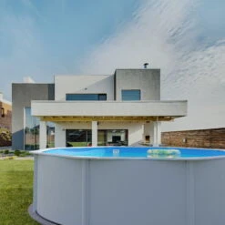 GRE Stahlwandpool Set (6-teilig) Hoch Rund High Line 460 X 132 Cm, Stahl 0,45 Mm Weiß Folie 0,4 Mm Blau -Poolwelt Verkauf Planet Pool Stahlwandpool Classic weiss blau MS 06 8