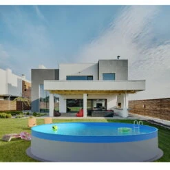 Waterman Stahlwandpool Rund 350x90 Cm, Stahl 0,3 Mm Weiß, Folie 0,2 Mm Blau, Overlap -Poolwelt Verkauf Planet Pool Stahlwandpool weiss blau overlap OS 06 1