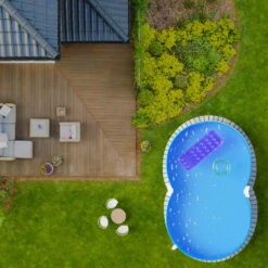 Stahlwandpool Achtform 470x300x120 Cm, Stahl 0,4 Mm Weiß, Folie 0,4 Mm Blau, Einhängebiese -Poolwelt Verkauf S81009MSVS S81010MSVS S8140MSVS Stahlwandbecken Achtform Weiss Blau 06 5