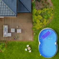 Stahlwandpool Achtform 470x300x120 Cm, Stahl 0,4 Mm Anthrazit, Folie 0,4 Mm Blau, Einhängebiese -Poolwelt Verkauf S81068MSVS S81069MSVS S81073MSVS Stahlwandbecken Achtform Athrazit Blau 06