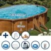GRE Stahlwandpool Set (7-teilig) Hoch Oval 610 X 375 X 132 Cm, Stahl 0,45 Mm Holzoptik Folie 0,4 Mm Blau -Poolwelt Verkauf SETOV610HVS Stahlwandpool Set Ovalform 610x375x132cm k