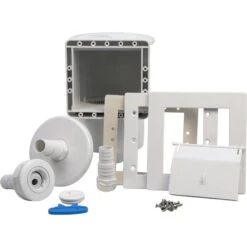 Stahlwandpool Set (6-teilig) Achtform 540x350x120cmStahl 0,4mm Anthrazit, Folie 0,4mm Sand, Einh. -Poolwelt Verkauf Standard Einbauskimmer weiss 56