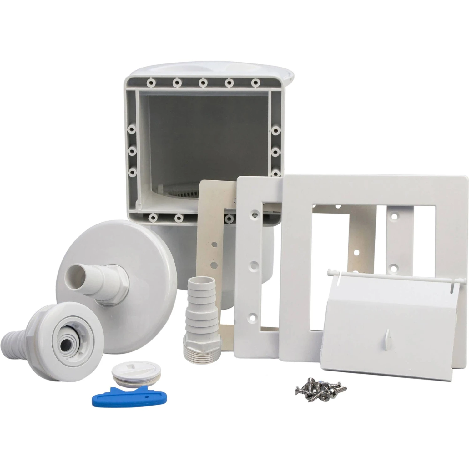 Einbauskimmer Komplett Set Mit Rücklaufdüse, Dichtung Und Teflonband 3 Einbauskimmer Komplett Set Mit Rücklaufdüse, Dichtung Und Teflonband