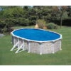 SUMMER FUN Stahlwandpool Oval Classic 730x375x120cm, Stahl 0,45mm Steinoptik, Folie 0,3mm Blau -Poolwelt Verkauf Steindekor Pool oval k